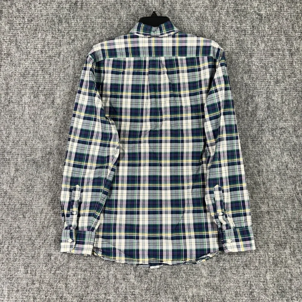 J.‎ Crew Shirt Mens M Classic Fit Plaid Secret Wash Shirting 100s 2-Ply Yarns